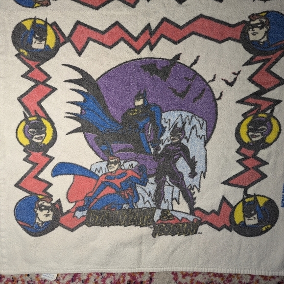 21.5 x 31.5 vintage Batman and Robin Jay franco bath/beach towel DC comics - Picture 3 of 6